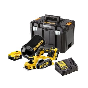 DeWalt DCP580P2 18v XR 82mm Brushless Planer Inc 2x 5.0Ah Batts & DWV9390-XJ Dust Bag