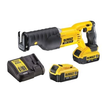 DeWalt DCS380M2-GB 18v XR Cordless Reciprocating Saw Inc 2x 4.0Ah Batts