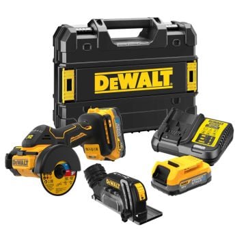 DeWalt DCS438E2T-GB 18v XR Brushless 76mm Cut Off Tool Inc 2x Powerstack Batts