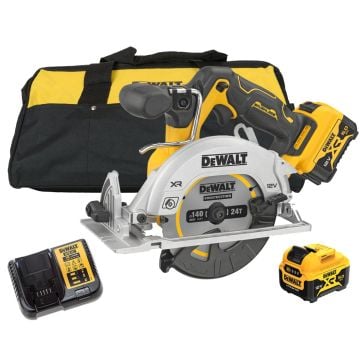 DeWalt DCS512P2 12v XR 140mm Cordless Brushless Circular Saw Inc 2x 5.0Ah Batts