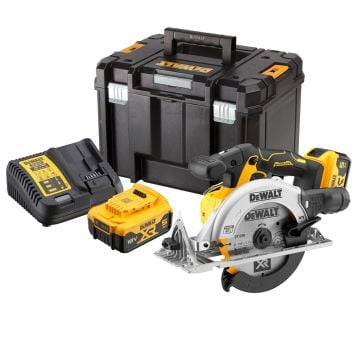 DeWalt DCS565P2-GB 18v XR 165mm Brushless Circular Saw Inc 2x 5.0Ah Batts