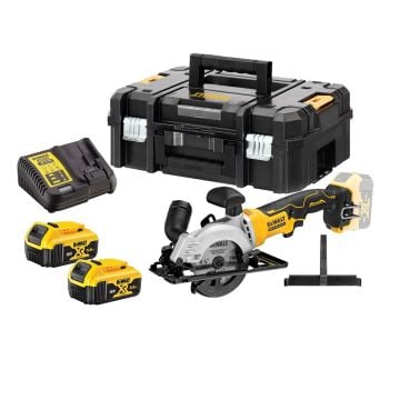 DeWalt DCS571P2 18v XR Brushless 115mm Compact Circular Saw inc 2x 5.0Ah Batts