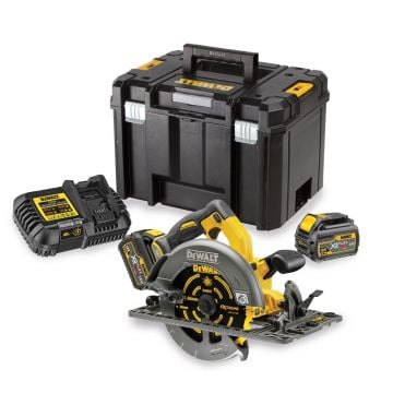 DeWalt DCS576T2-GB 54v XR FLEXVOLT Cordless Brushless 190mm Circular Saw inc 2x DCB546 Batts