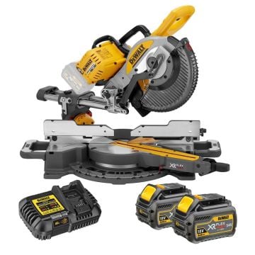 DeWalt DCS727T2-GB 250mm / 10" 54v FLEXVOLT Cordless Mitre Saw Inc 2x DCB546 Batts