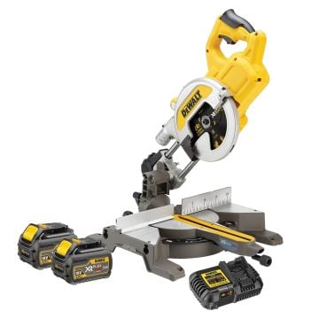 DeWalt DCS777T2 54v XR FLEXVOLT Cordless Brushless 216mm Mitre Saw Inc 2x DCB546 Batts