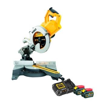 DeWalt DCS778T2-GB 54v XR FLEXVOLT Cordless Brushless 250mm Mitre Saw inc 2x DCB546 Batts