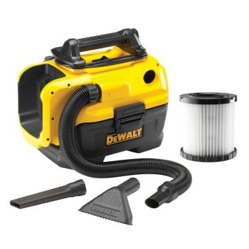 DeWalt DCV584L 18v XR 7L L-Class Wet & Dry Vacuum Body Only + 1x DCV5801H-XJ Filter