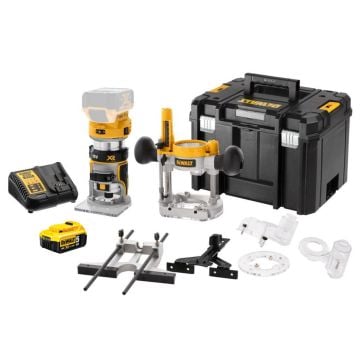 DeWalt DCW604P1-GB 18v XR Brushless 1/4" Router Inc 1x 5.0Ah Batt
