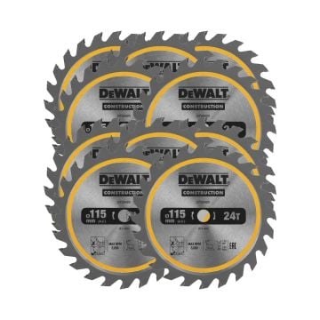 DeWalt DT20420-QZ 115mm x 9.5mm x 24T TCT Circular Saw Blade Pack x10 Pcs