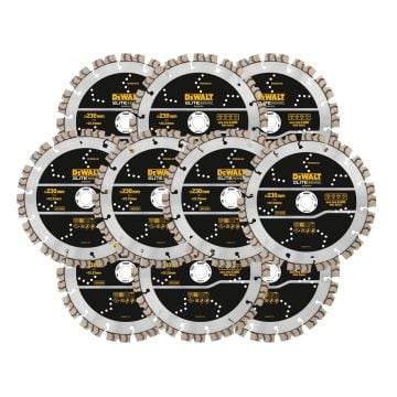 DeWalt DT20462-QZ ELITE SERIES All Purpose Diamond Wheel 230mm x 22.23mm x10 Pcs