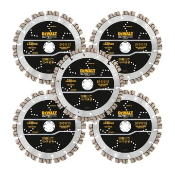 DeWalt DT20462-QZ ELITE SERIES All Purpose Diamond Wheel 230mm x 22.23mm x5 Pcs