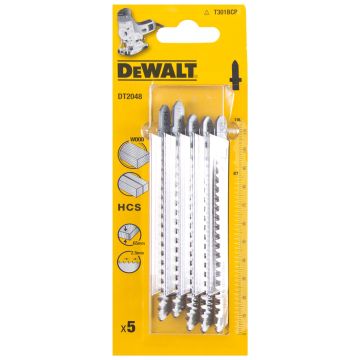 DeWalt DT2048-QZ T301BCP Jigsaw Blade For Wood 116mm x5 Pcs