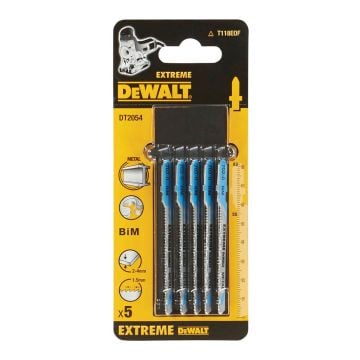 DeWalt DT2054-QZ T118EOF EXTREME BIM Jigsaw Blade For Metal 82mm x5 Pcs