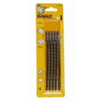 DeWalt DT2076-QZ T344DP HCS Precision Jigsaw Blade For Wood 152mm x5 Pcs