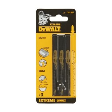 DeWalt DT2081-QZ T101AOF EXTREME BIM Jigsaw Blade For Laminates 82mm x3 Pcs