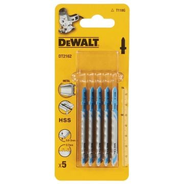 DeWalt DT2162-QZ T118G HSS Jigsaw Blade For Metal 76mm x5 Pcs