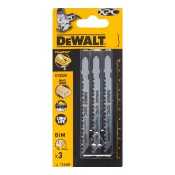 DeWalt DT2220-QZ T144DF EXTREME XPC Jigsaw Blade For Wood 100mm x3 Pcs
