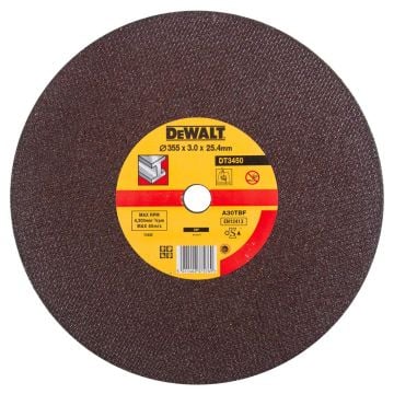 DeWalt DT3450-QZ 355mm x 3.0mm x 25.4mm Metal Cutting Disc For Chop Saws