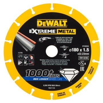 DeWalt DT40254-QZ EXTREME Diamond Disc 180mm x 22.23mm x 1.5mm