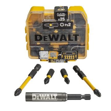 DeWalt DT70589-QZ PZ2 FLEXTORQ Impact Bit Set In TOUGHCASE x25 Pcs