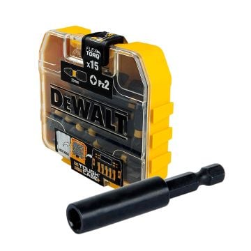 DeWalt DT70618T-QZ PZ2 x 25mm Extreme Impact Torsion TOUGHCASE Bit Set x16 Pcs