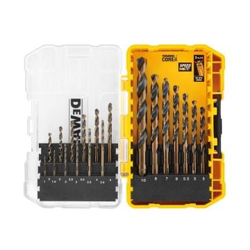 DeWalt DT70728-QZ Black & Gold Metal TOUGHCASE Drilling Set x19 Pcs