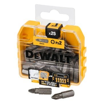 DeWalt DT71521-QZ PZ2 x 25mm Screwdriver Bits In TOUGHCASE Tic Tac Case x25 Pcs