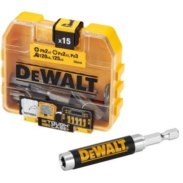 DeWalt DT71573-QZ TOUGHCASE Screwdriving Set Inc Bit Holder x16 Pcs