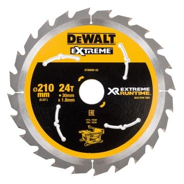 DeWalt DT99565-QZ XR FLEXVOLT eXtreme Runtime 210mm x 30mm x 24T Table Saw Blade