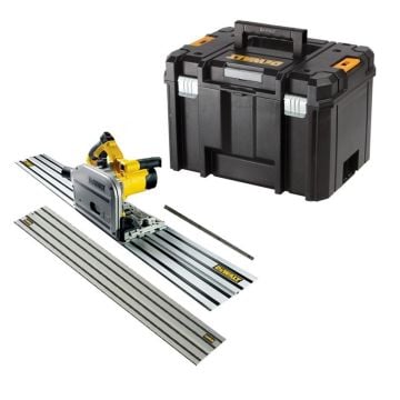 DeWalt DWS520KTL Plunge Saw in TSTAK Carry Case + 2x Guide Rails inc Joining Bar