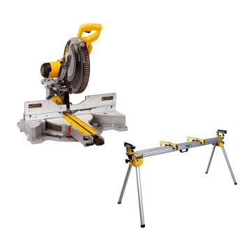 DeWalt DWS780 305mm Double Bevel Mitre Saw + DE7023-XJ Mitre Saw Universal Leg Stand