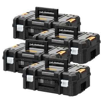 DeWalt DWST1-70703 TSTAK II Suitcase Flat Top Tool Storage Box x4
