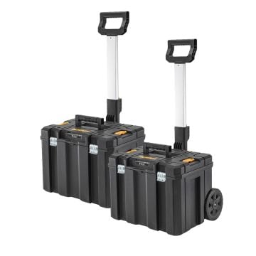 DeWalt DWST1-75799 TSTAK Mobile Storage Trolley With Extendable Handle Twin Pack