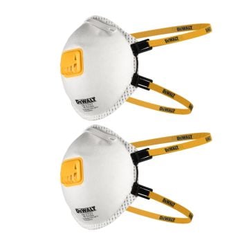 DeWalt DXIRFFP32 FFP3 Disposable Particulate Respirator Face Mask x2 Pcs