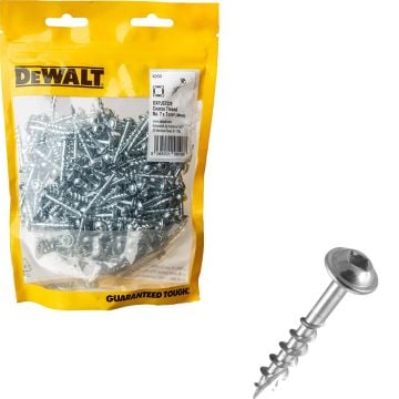 DeWalt DXPJS730E 30mm Square Flange Self-Tapping Pocket Hole Coarse Thread Screws x250 Pcs