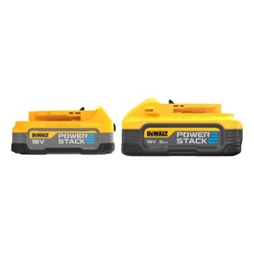 DeWalt DCBP518-XJ & DCBP034-XJ 18v XR Powerstack Battery Twin Pack