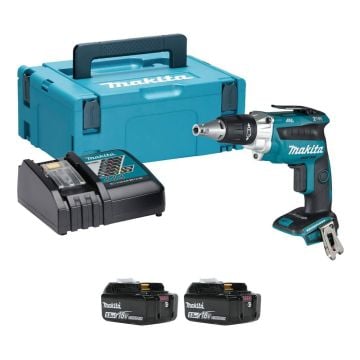 Makita DFS250RTJ 18v LXT Brushless Drywall Screwdriver Inc. 2x 5.0Ah Batteries