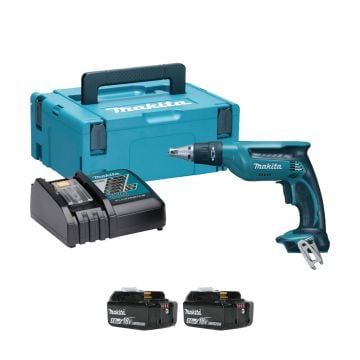 Makita DFS451RTJ 18v LXT Drywall Screwdriver Inc. 2x 5.0Ah Batteries