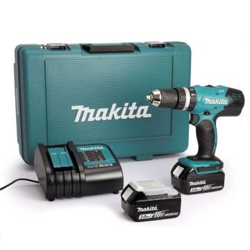 Makita DHP453F001 Cordless 18v LXT Combi Drill Inc. 2x 3.0Ah Batteries