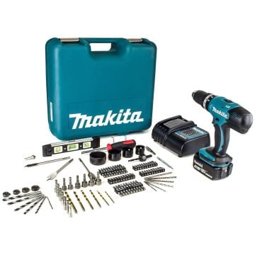 Makita DHP453SFTK 18v LXT Combi Drill inc 1x 3.0Ah Batt & 101 Pc Accessory Case