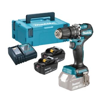 Makita DHP487RTJ 18v LXT Brushless Cordless Combi Drill Inc 2x 5.0Ah Batts