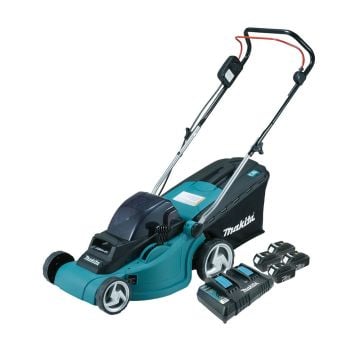 Makita DLM380PF4 Twin 18v LXT Cordless 36v Lawn Mower 380mm inc 4x 3.0Ah Batts