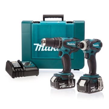 Makita DLX2012MX 18v Combi Drill & Impact Driver Kit inc 2x 4Ah Batts