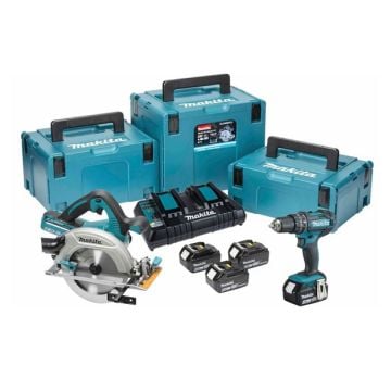 Makita DLX2140PMJ 18v LXT 2 Piece Cordless Kit Inc 4x 4.0Ah Batts & 3x MakPac Carry Cases