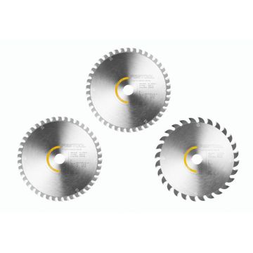 Festool 578566 KSB-SORT/3 W 168mm x 1.8mm Circular Saw Blade Set x3 Pcs
