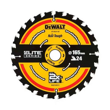 DeWalt DT10401-QZ 165mm x 20mm 24T TCT ELITE Circular Saw Blade