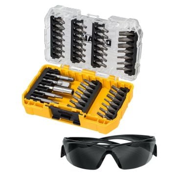 DeWalt DT70704-QZ TOUGHCASE Torx Screwdriver Bit Set Inc Safety Glasses x47 Pcs