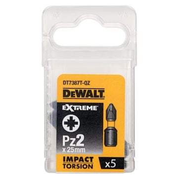 DeWalt DT7387T-QZ Pz2 x 25mm Extreme Impact Torsion Screwdriver Bits Pack of 5