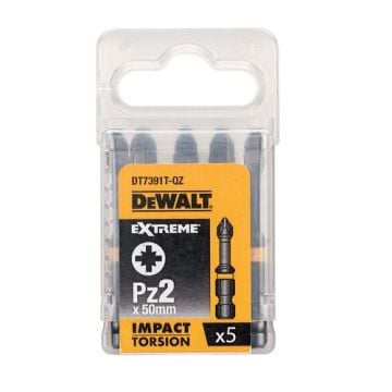 DeWalt DT7391T-QZ Pz2 x 50mm Extreme Impact Torsion Screwdriver Bits Pack of 5