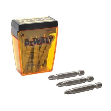 DeWalt DT7912-QZ Pz2 x 50mm Screwdriver Bits Pack of 15 in Flip-Top Case